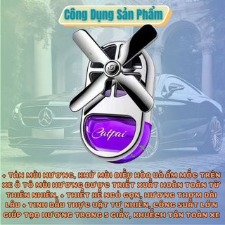Quạt Nước Hoa Cài Cửa Gió ô tô Catpai kẹp cửa gió điều hòa quạt trang trí nội thất xe hương thơm cao - Kim Huệ - Yêu Xe