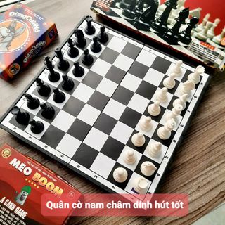 Bộ dạng Hộp Cờ Vua Nam Châm xịn xò Bàn 31cm Foxi-Chess-Cờ vua quốc tế Kèm Hộp Đựng