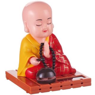 (tặng vòng hạt 108) Tượng phật chú tiểu gõ mõ tụng kinh để taplo trang trí xe hơi ô tô- Kim Huệ Yêu Xe