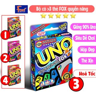 Board game-UNO FOX-Foxi-uno flip-uno kiss-cardgame Uno-trò chơi hay-hài hước-đấu trí đội nhóm giá sỉ