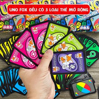 Board game-UNO FOX-Foxi-uno flip-uno kiss-cardgame Uno-trò chơi hay-hài hước-đấu trí đội nhóm