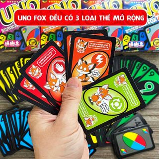 Board game-UNO FOX-Foxi-uno flip-uno kiss-cardgame Uno-trò chơi hay-hài hước-đấu trí đội nhóm