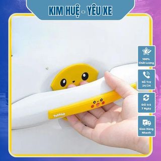 Bộ dán hõm xe hơi [ 8 chi tiết ] cute, dễ thương Doremon, Pikachu,..dán hõm xe, tay nắm chống xước- Kim Huệ Yêu Xe giá sỉ
