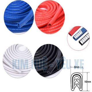 1 Mét Nẹp viền cửa chữ u lõi thép - gioăng cao su chữ u chống rung chống ồn chống va đập cao cấp- Kim Huệ Yêu Xe4 màu