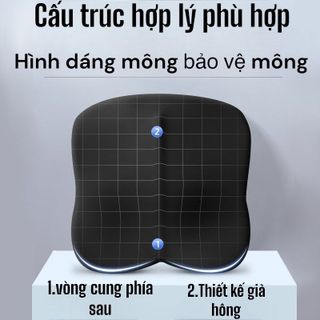 Đệm Lót Ghế Nâng Chiều Cao Nâng Mông Nâng Chiều Cao Ghế Ô Tô,Ghế VănPhòng,Chống Mỏi Chất Liêu Cao Su Non- Kim Huệ Yêu Xe