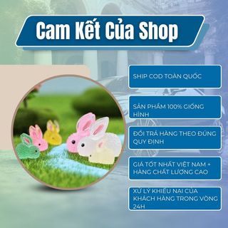 Mô hình thỏ và heo phát sáng - Charm dạ quang trang trí taplo ô tô- Kim Huệ Yêu Xe