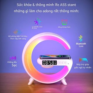 G63 Loa Thông Minh Đèn Thông Minh Máy Âm Thanh Loa Không Dây Sạc Điện Thoại & Báo ĐộngClock RGB