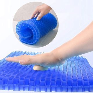Đệm Ngồi Silicon 2 Lớp 3D Thoáng Khí Tuần Hoàn - Nệm Ngồi Ghế Văn Phòng - tặng túi kéo đen Kim Huệ - Yêu Xe