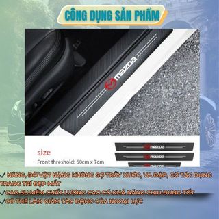 Sét 9 miếng dán bậc cửa HONDA có vân carbon dán full keo chống trầy tốt Kim Huệ Yêu Xe