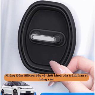 [2 Màu] 1 Miếng Đệm Silicon Bảo Vệ Chốt Khoá Cửa Chống Sốc Tránh Làm Hỏng Cửa Xe Hiệu Quả