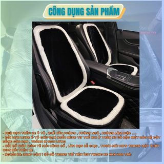 Bộ Lót Ghế Ô Tô Hoa Trà Nhung Lông Thỏ Cao Cấp - Trang Trí Nội Thất Xe Sang Trọng Đẳng Cấp - BST Thu Đông 2024