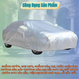 Bạt phủ toàn xe tráng nhôm CARO 3 lớp chống xước, chống nắng, chống cháy cho ô tô xe bán tải Kim Huệ - Yêu Xe