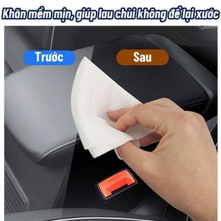 Khăn Ướt Lau Nội Thất Ô Tô Làm Sạch & Bảo Vệ, Bảo Dưỡng Và Làm Bóng Nội Thất Ô Tô, Vệ Sinh Đồ Da, Giày,Túi Túi, Áo Da