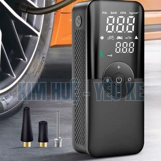 Bơm lốp Ô Tô CARSUN Mini Sạc Pin Điện Tử Tự Ngắt Không Dây - Máy Bơm Hơi Đa Năng Kèm Sạc Tiện Dụng Kim Huệ - Yêu Xe