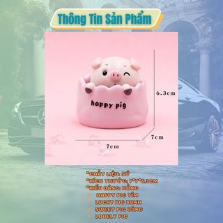 Heo Happy,Lucky &Love Sweet Pig Trang Trí Xe Hơi Đặt Taplo Siêu Dễ Thương quà Tặng Người Thân Và Bạn bè