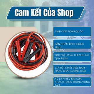 Bộ 2 dây câu bình ắc quy xe ô tô - dài 4m mỗi dây - chịu tải 2000AMP- Kích Điện Acquy Cứu Hộ Ô Tô- Kim Huệ Yêu Xe