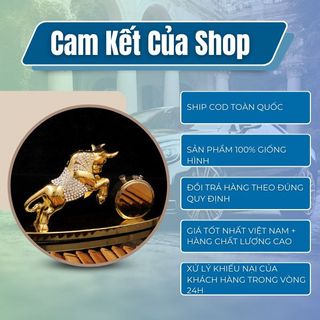 Tượng trâu vàng đính đá có đồng hồ và nước hoa trang trí phong thủy nhà cửa hoặc đặt taplo ô tô