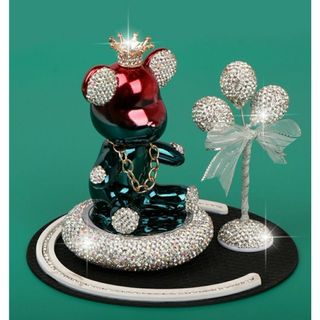 Trang Trí Ô Tô Set Gấu Sáp Thơm đội vương miện - Nước Hoa Hàng Cao Cấp+Thảm CN Đá To+Cây bóng đính đá - Kim Huệ Yêu Xe
