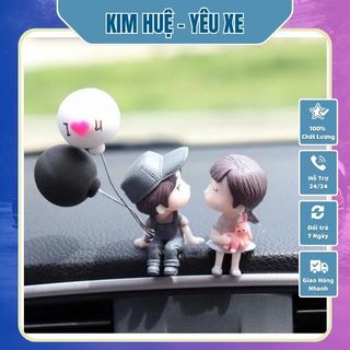 Mô hình cặp đôi bé trai bé gái trang trí xe hơi - Búp bê tình nhân trang trí nội thất xe hơi Kim Huệ - Yêu Xe giá sỉ