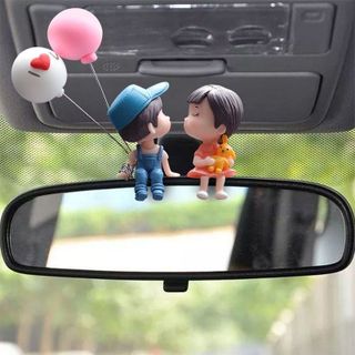 Mô hình cặp đôi bé trai bé gái trang trí xe hơi - Búp bê tình nhân trang trí nội thất xe hơi Kim Huệ - Yêu Xe