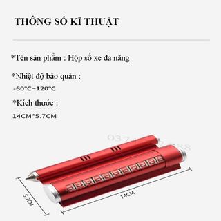 Bảng Số Điện Thoại Ô Tô 4in1 Có Giá Đỡ, Tặng Kèm Sáp Thơm Kiêm Búa Phá Kính Chất Liệu Kim Loại Cao Cấp- Kim Huệ Yêu Xe