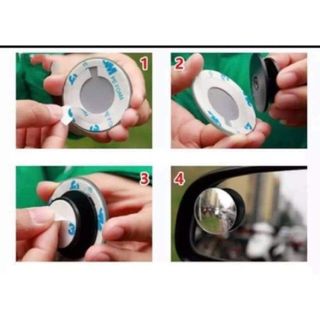 Bộ 2 Gương Cầu Lồi Xoay 360 Độ Dán Gương Ô Tô Xe Máy Siêu Nét ( Không Viền Hàng Đẹp ) - Hộp Đỏ- Kim Huệ Yêu Xe