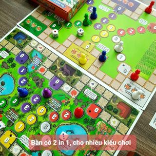 Board game-Cờ xúc xắc cá ngựa 6 người chơi Foxi-đồ chơi phát triển tư duy-dễ chơi-vui nhộn-giá siêu rẻ