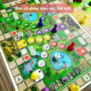 Board game-Cờ xúc xắc cá ngựa 6 người chơi Foxi-đồ chơi phát triển tư duy-dễ chơi-vui nhộn-giá siêu rẻ