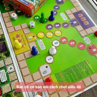 Board game-Cờ xúc xắc cá ngựa 6 người chơi Foxi-đồ chơi phát triển tư duy-dễ chơi-vui nhộn-giá siêu rẻ