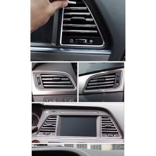 Bộ 10 thanh nẹp viền trang trí cửa gió ô tô có nhiều màu sắc dài 20cm - Kim Huệ Yêu Xe