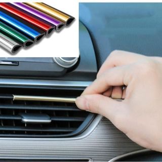 Bộ 10 thanh nẹp viền trang trí cửa gió ô tô có nhiều màu sắc dài 20cm - Kim Huệ Yêu Xe