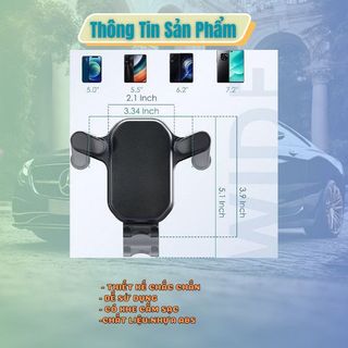 Giá đỡ điện thoai kẹp khe cửa gió điều hòa - kẹp siêu chắc chắn xoay 360 độ - dễ dáng lái xe và di chuyển - an toànPVN72