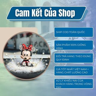 Mô Hình Chuột Mickey Minie Đính Đá Đầu Lắc Lư Dễ Thương Trang Trí Taplo ô tô- Kim Huệ Yêu Xe