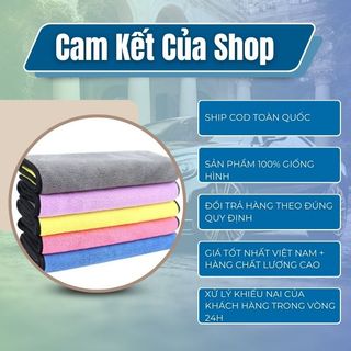 Khăn Lau Đa Năng Microfiber 2 Mặt Vàng - Xám Siêu Thấm Cực Dày Không Đổ Lông Chuyên Dụng Cho Ô Tô Xe HơiKim Huệ - Yêu Xe