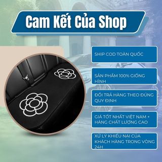 Bộ Gối Tựa ô Tô/Lót Ghế ô Tô Sang Trọng Hoa Trà Xinh Xắn Thoáng Khí Tản Nhiệt Mùa Hè Mát Lạnh Trang Trí Xe Hơi