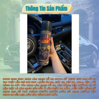 (Nước hoa) Dung dịch Wax Care - Chai xịt bóng đồ da ghế da nội thất đồ gỗ làm sạch làm bóng làm mềm mịn dưỡng bóng