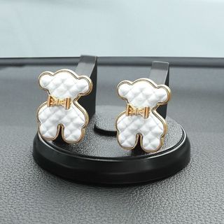 Giá Đỡ Điện Thoại xoay 360 độ Đính Đá Hoa Trà - Gấu Bearik-kiêm bảng ghi số điện thoại cao cấp để taplo ô tô