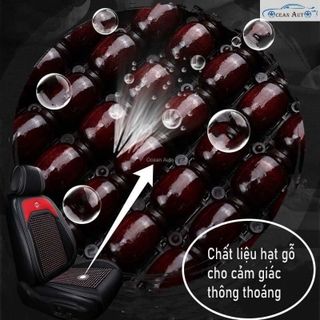 Lót Ghế Ô Tô Hạt Gỗ Massage – Bọc Ghế Ô Tô Chống Nóng – Áo Ghế Ô Tô Lót Liền Massage Lưng Chất Liệu Da Kim Huệ - Yêu Xe