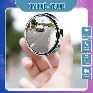 Bộ 2 Gương cầu lồi xoay 360 mini , đế hút kính gắn gương hậu ô tô, xe hơi, nhỏ gọn, tăng góc nhìn quan sát hiệu quả giá sỉ