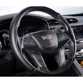 Miếng Ốp Vô Lăng Ô Tô / Bọc Vô Lăng 2 Mảnh Vân Carbon Chống Trượt Cao Cấp Phù Hợp Cho Tất Cả Các Loại Xe- Kim Huệ Yêu Xe