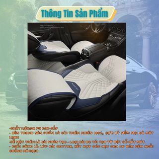Lót Ghế Da Ô Tô NAPPA Cao Cấp Hàng Design Thiết Kế Có Lỗ Thông Hơi Kiểu Dáng Thể Thao Phù Hợp Mọi Loại Xe