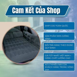 (5 màu) Đệm hơi ô tô Mickey,nệm hơi cao cấp hàng dày loại,tặng kèm bơm-chất liệu nhung cao cấp - Kim Huệ Yêu Xe