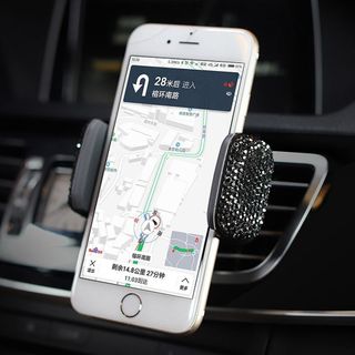 Giá Đỡ Điện Thoại Đính Đá Sang Trong - Xoay 360 Độ Thông Dụng Cho Xe Hơi- Kim Huệ Yêu Xe
