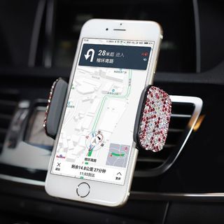 Giá Đỡ Điện Thoại Đính Đá Sang Trong - Xoay 360 Độ Thông Dụng Cho Xe Hơi- Kim Huệ Yêu Xe