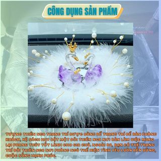 Trang trí taplo - Sét tượng Thiên nga đôi đá pha lê biểu tượng của tình yêu vĩnh cửu thích hợp làm quà tặng ý nghĩa
