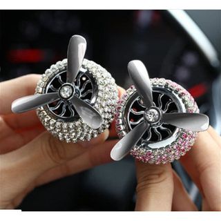 Trang trí cửa gió điều hòa ô tô - Nước hoa sáp thơm cánh quạt đính đá cực sang cực đẹp cho xế yêu