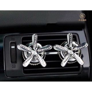 Trang trí cửa gió điều hòa ô tô - Nước hoa sáp thơm cánh quạt đính đá cực sang cực đẹp cho xế yêu
