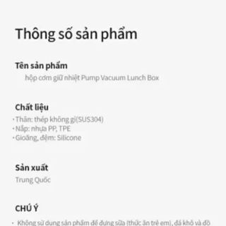 Hộp đựng cơm, ủ cháo giữ nhiệt 2 lớp, sơn tĩnh điện LocknLock Pump Vacuum Lunch Box 300ml - SL1