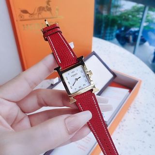 ĐỒNG HỒ NỮ CAO CẤP HEMES DÂY DA MẶT SỐ NIỀNG TRƠN VÀNG 2