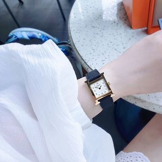 ĐỒNG HỒ NỮ CAO CẤP HEMES DÂY DA MẶT SỐ NIỀNG TRƠN VÀNG 2